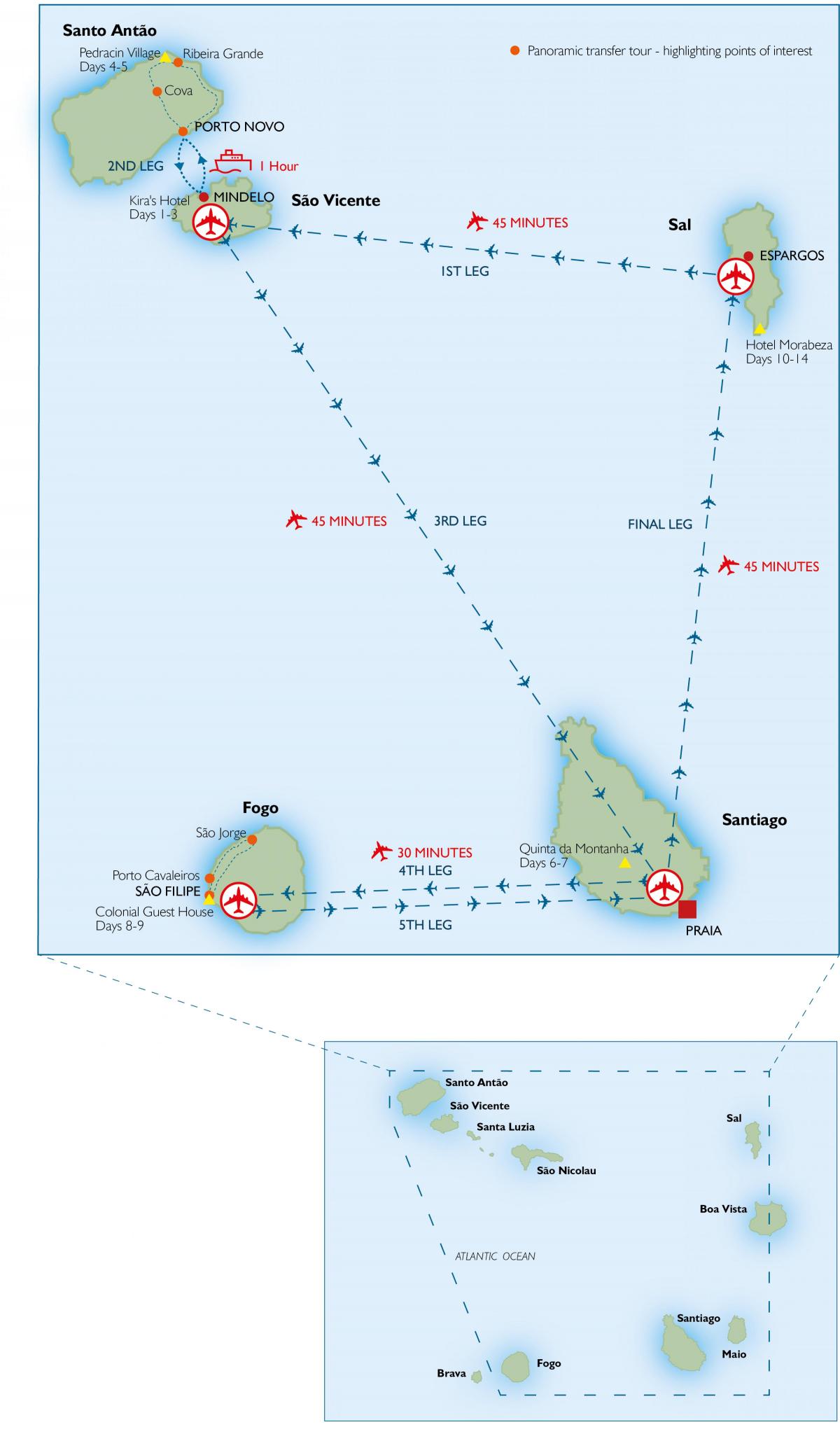 harta Cape Verde aeroporturi