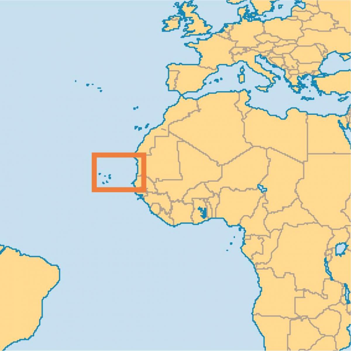 show-Cape Verde pe harta lumii